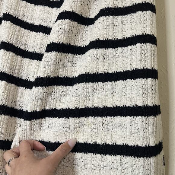 MNG BY MANGO black white striped knit 2 piece vest pants set L/XL - Picture 5 of 12